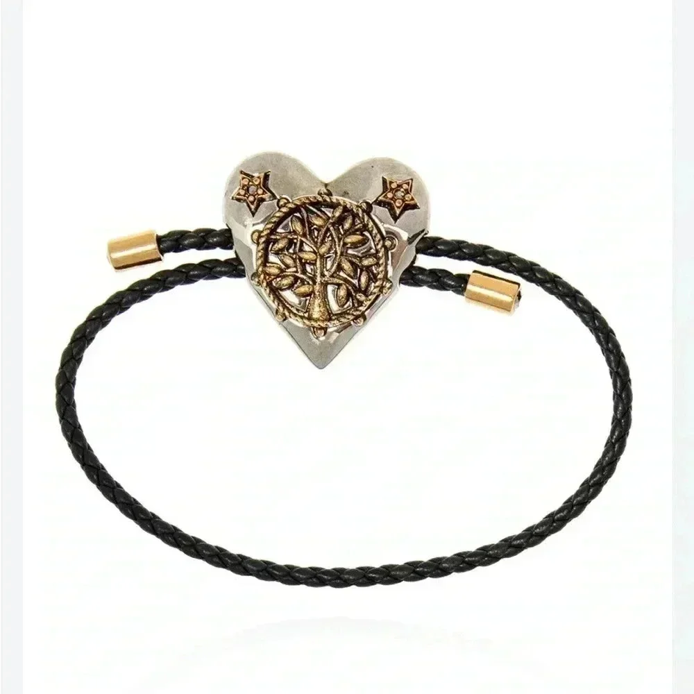 Unisex Alexander McQueen Heart Leather Strap Bracelet